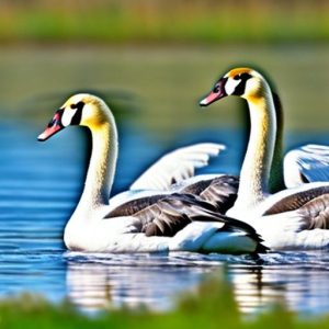 Keeping the Peace: How Swans Protect Against Canada Geese