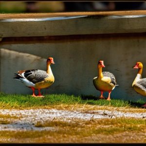 keeping geese out of yard